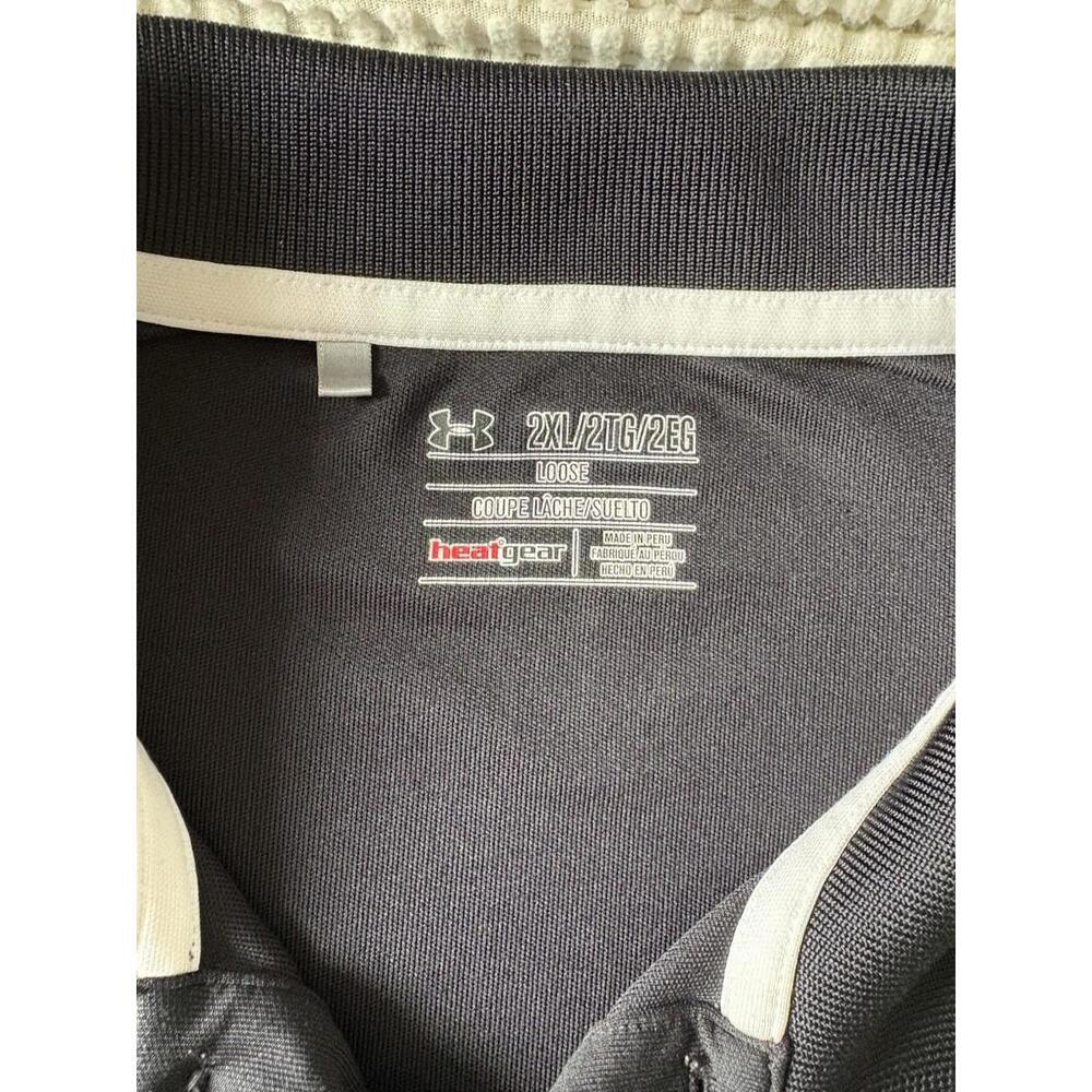 Under Armour Heatgear Polo Shirt Loose Fit Activewear Casual Gray Men's Size 2X - Picture 3 of 8